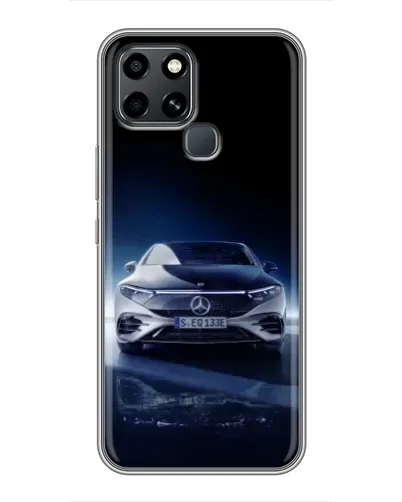 Чехол для Infinix Smart 6 с картинкой «Ночной Mercedes EQ»
