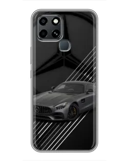 Чехол для Infinix Smart 6 с картинкой «Mercedes AMG — графика»