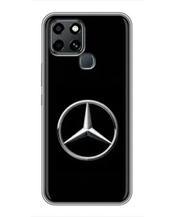 Чехол для Infinix Smart 6 с картинкой «Mercedes классический лого»