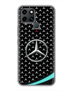 Чехол для Infinix Smart 6 с картинкой «Mercedes — бирюзовый акцент»