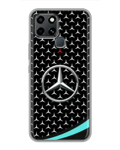 Чехол для Infinix Smart 6 с картинкой «Mercedes — бирюзовый акцент»