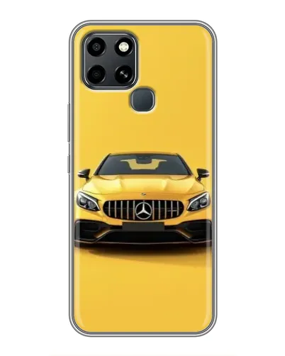 Чехол для Infinix Smart 6 с картинкой «Желтый Mercedes GT»