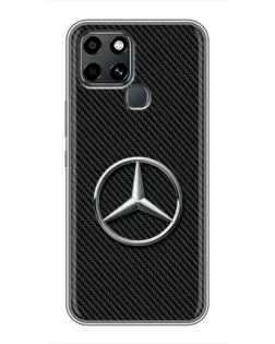 Чохол для Infinix Smart 6 з картинкою «Карбоновий Mercedes стиль»