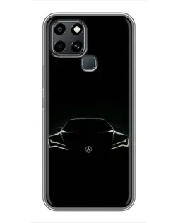 Чохол для Infinix Smart 6 з картинкою «Mercedes — силует авто»