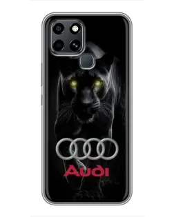 Чехол для Infinix Smart 6 с картинкой «Пантера и Audi»