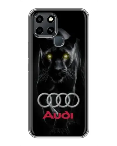 Чехол для Infinix Smart 6 с картинкой «Пантера и Audi»