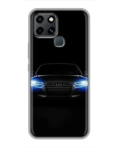 Чехол для Infinix Smart 6 с картинкой «Audi в неоне»