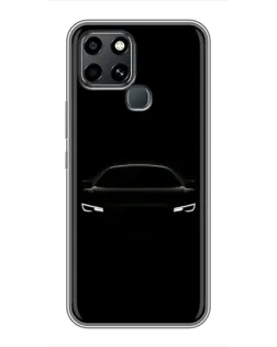 Чехол для Infinix Smart 6 с картинкой «Взгляд Audi в темноте»