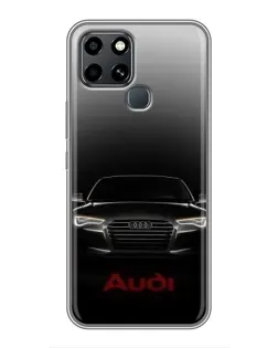 Чехол для Infinix Smart 6 с картинкой «Audi — градиентный контур»