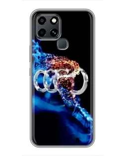 Чехол для Infinix Smart 6 с картинкой «Энергия лого Audi»