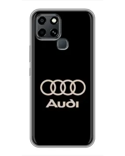 Чехол для Infinix Smart 6 с картинкой «Audi — золотой логотип»