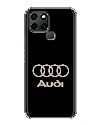 Чехол для Infinix Smart 6 с картинкой «Audi — золотой логотип»