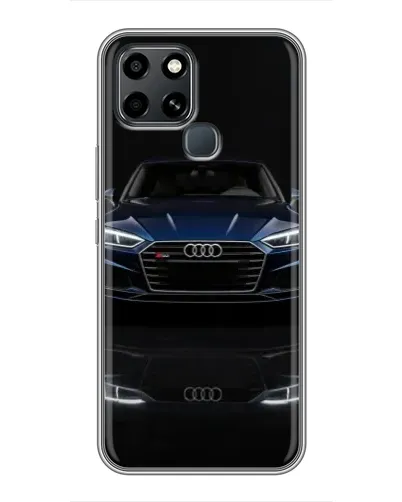 Чехол для Infinix Smart 6 с картинкой «Audi — ночное отражение»