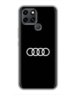 Чехол для Infinix Smart 6 с картинкой «Audi White Logo»