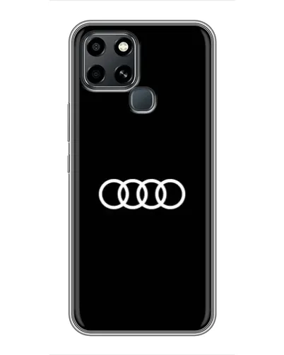 Чехол для Infinix Smart 6 с картинкой «Audi White Logo»