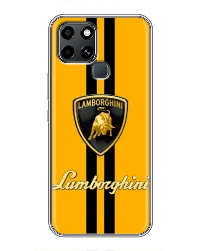 Чехол для Infinix Smart 6 с картинкой «Lamborghini Stripe желтый»