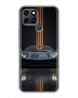 Чехол для Infinix Smart 6 с картинкой «Lamborghini золотые линии» Чехол для Infinix Smart 6 с картинкой «Lamborghini золотые линии»