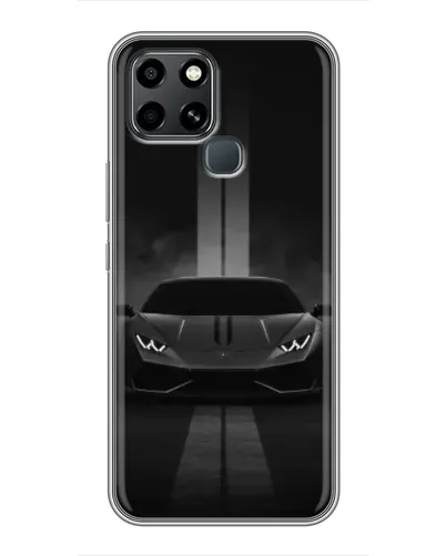 Чехол для Infinix Smart 6 с картинкой «Lamborghini симметрия дорог»