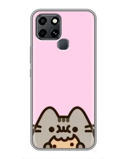 Чохол для Infinix Smart 6 з картинкою «Pusheen та печиво»