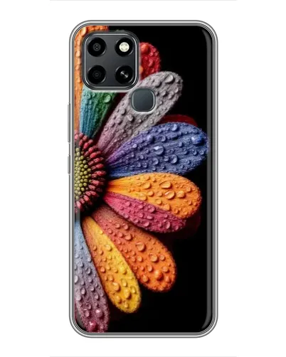 Чехол для Infinix Smart 6 с картинкой «Радужный цветок»