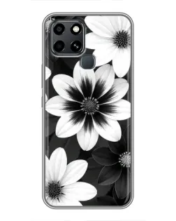 Чехол для Infinix Smart 6 с картинкой «Монохромные астры» Чехол для Infinix Smart 6 с картинкой «Монохромные астры»