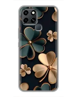 Чехол для Infinix Smart 6 с картинкой «Клевер в золоте» Чехол для Infinix Smart 6 с картинкой «Клевер в золоте»