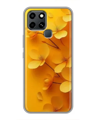 Чехол для Infinix Smart 6 с картинкой «Золотые лепестки»