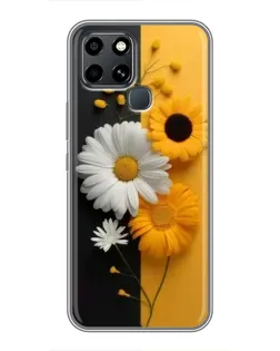 Чехол для Infinix Smart 6 с картинкой «Подсолнух и ромашка» Чехол для Infinix Smart 6 с картинкой «Подсолнух и ромашка»