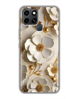 Чехол для Infinix Smart 6 с картинкой «Белие бумажние цвети» Чехол для Infinix Smart 6 с картинкой «Белие бумажние цвети»