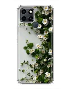 Чехол для Infinix Smart 6 с картинкой «Ветка мелких белых цветов» Чехол для Infinix Smart 6 с картинкой «Ветка мелких белых цветов»