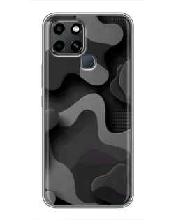 Чехол для Infinix Smart 6 с картинкой «Темный абстрактный камуфляж»