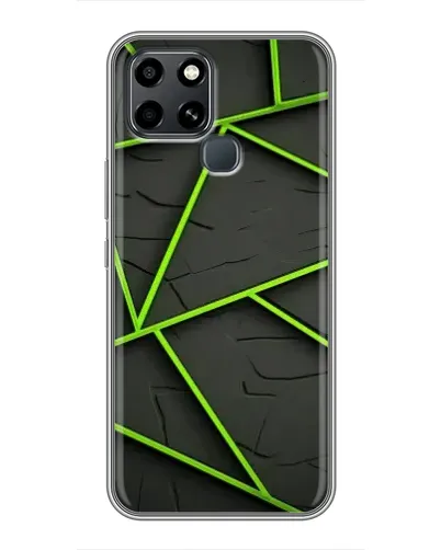 Чехол для Infinix Smart 6 с картинкой «Зеленые геометрические линии» Чехол для Infinix Smart 6 с картинкой «Зеленые геометрические линии»