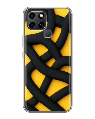 Чехол для Infinix Smart 6 с картинкой «Черное желтое переплетение» Чехол для Infinix Smart 6 с картинкой «Черное желтое переплетение»
