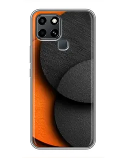 Чехол для Infinix Smart 6 с картинкой «Геометрия оранжевых кругов»