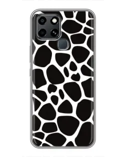 Чехол для Infinix Smart 6 с картинкой «Черно-белый жираф»