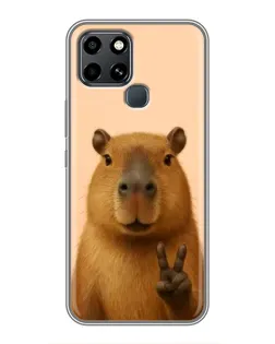 Чехол для Infinix Smart 6 с картинкой «Капибара виктория»