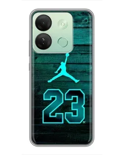 Чехол для Infinix Smart 7 HD с картинкой «Jordan Cyan 23»