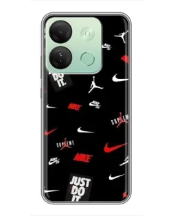 Чехол для Infinix Smart 7 HD с картинкой «Nike Mix Pattern»