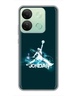 Чехол для Infinix Smart 7 HD с картинкой «Jordan Blue Fire»