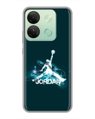 Чехол для Infinix Smart 7 HD с картинкой «Jordan Blue Fire» Чехол для Infinix Smart 7 HD с картинкой «Jordan Blue Fire»