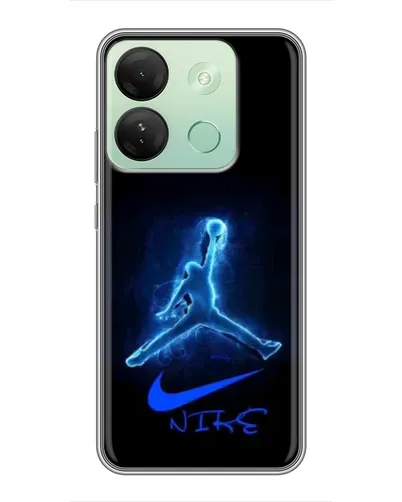 Чехол для Infinix Smart 7 HD с картинкой «Jordan Neon Blue» Чехол для Infinix Smart 7 HD с картинкой «Jordan Neon Blue»