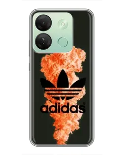 Чехол для Infinix Smart 7 HD с картинкой «Оранжевый дым Adidas»