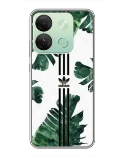Чехол для Infinix Smart 7 HD с картинкой «Пальмовые листья адидас»