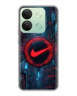 Чехол для Infinix Smart 7 HD с картинкой «Техногенный стиль Nike»
