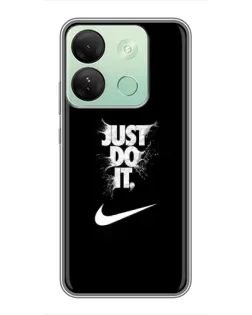 Чехол для Infinix Smart 7 HD с картинкой «Текстовый принт Nike»