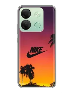 Чехол для Infinix Smart 7 HD с картинкой «Nike на закате солнца»