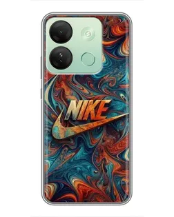 Чехол для Infinix Smart 7 HD с картинкой «Nike в абстракции»