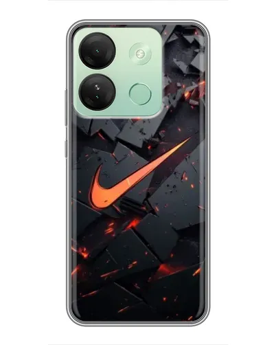 Чехол для Infinix Smart 7 HD с картинкой «Nike — эффект разломов» Чехол для Infinix Smart 7 HD с картинкой «Nike — эффект разломов»
