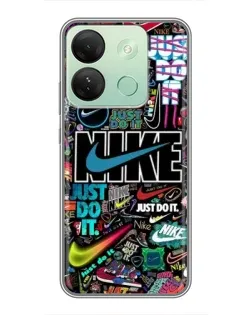 Чехол для Infinix Smart 7 HD с картинкой «Яркий коллаж Nike»