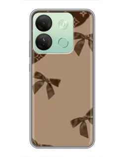 Чехол для Infinix Smart 7 HD с картинкой «LV — кофейный атлас»